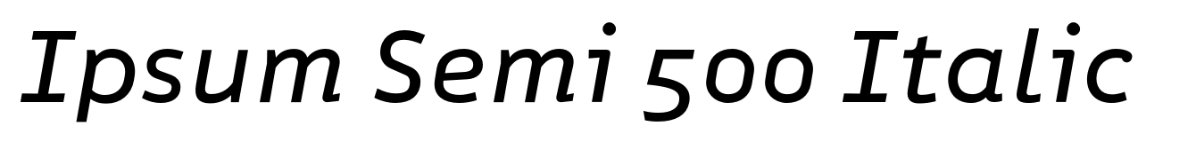 Ipsum Semi 500 Italic